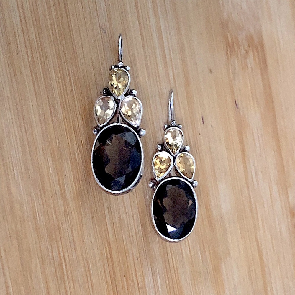 $64 Designer Estate Earrings Sterling Silver Marked 925 PTI